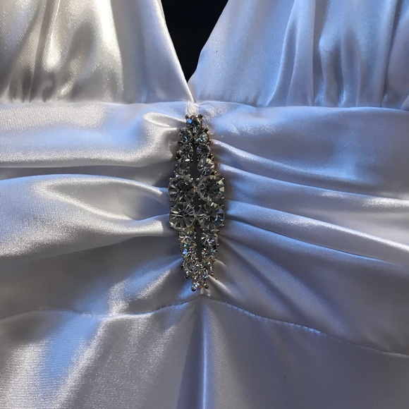 White Floor Length Dress - Picture 2 of 4